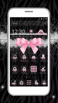 Play Pink Zebra Bow Feather Theme