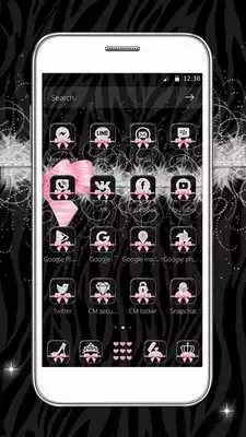 Play Pink Zebra Bow Feather Theme