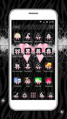 Play Pink Zebra Bow Feather Theme