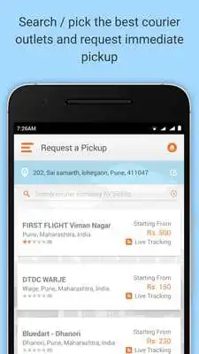 Play Pique: courier tracking pickup