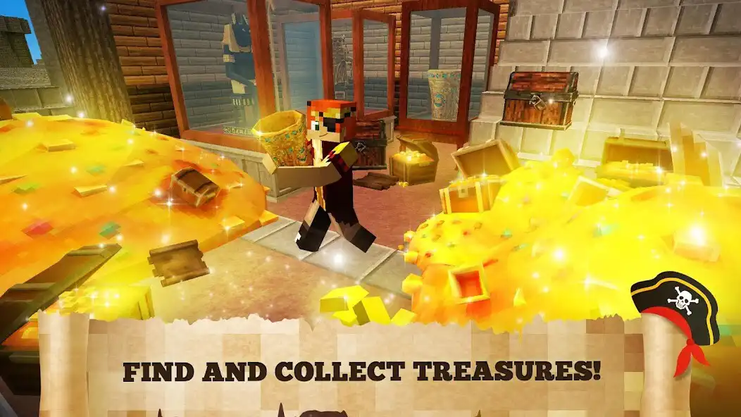 Play Pirate Crafts Cube Exploration as an online game Pirate Crafts Cube Exploration with UptoPlay