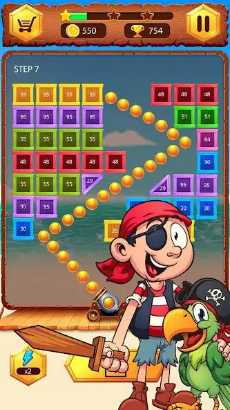 Play Pirates Bricks Breaker  and enjoy Pirates Bricks Breaker with UptoPlay