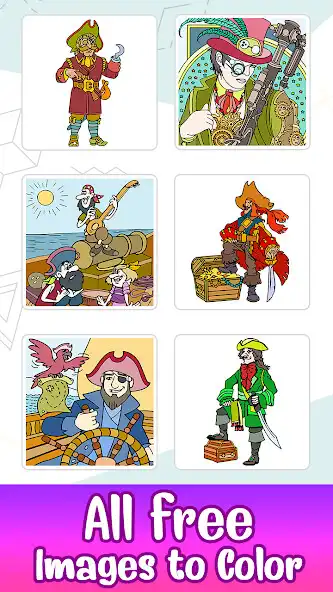 Play Pirates Color by Number: Glitter, Crayon, Painting  and enjoy Pirates Color by Number: Glitter, Crayon, Painting with UptoPlay