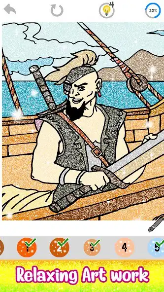 Play Pirates Color by Number: Glitter, Crayon, Painting as an online game Pirates Color by Number: Glitter, Crayon, Painting with UptoPlay