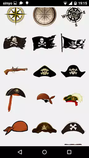 Play Pirates photo stickers