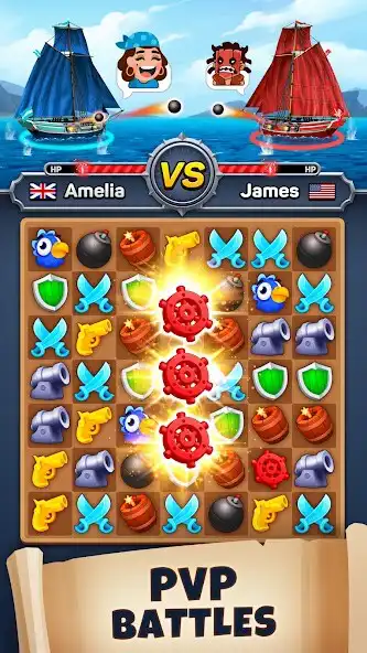 Play Pirates  Puzzles：Match 3 RPG as an online game Pirates  Puzzles：Match 3 RPG with UptoPlay