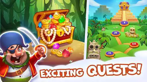 Play Pirate Treasures: Jewel  Gems as an online game Pirate Treasures: Jewel  Gems with UptoPlay