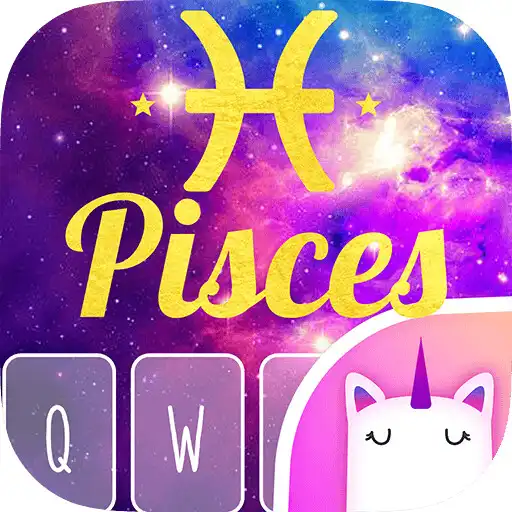 Play Pisces Horoscope Unicorn Keyboard Theme for Girls APK