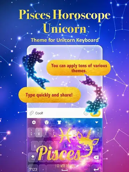 Play Pisces Horoscope Unicorn Keyboard Theme for Girls  and enjoy Pisces Horoscope Unicorn Keyboard Theme for Girls with UptoPlay