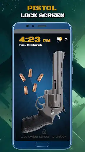 Play Pistol gunshot lock screen Simulator as an online game Pistol gunshot lock screen Simulator with UptoPlay