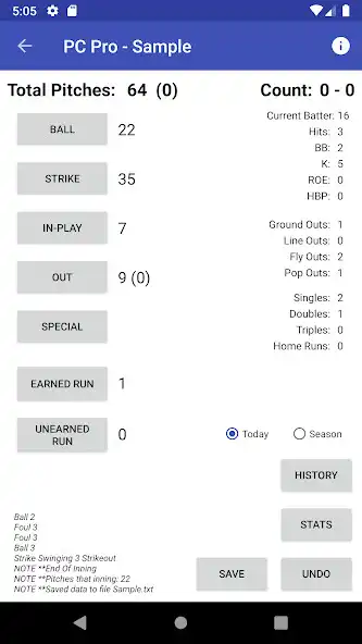 Play Pitching Counter / Stats Tracker Pro  and enjoy Pitching Counter / Stats Tracker Pro with UptoPlay