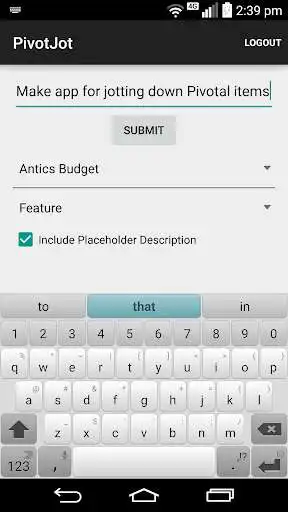 Play APK PivotJot for Pivotal Tracker  and enjoy PivotJot for Pivotal Tracker with UptoPlay ly.mens.pivotjot