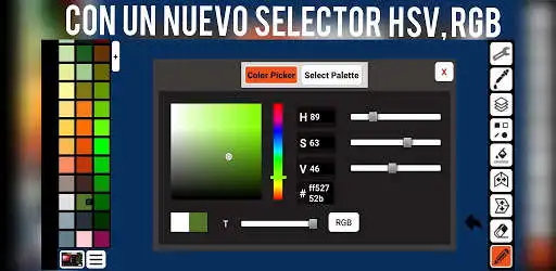 Play PixelAPixel Dibuja pixel art con capas, paletas... as an online game PixelAPixel Dibuja pixel art con capas, paletas... with UptoPlay
