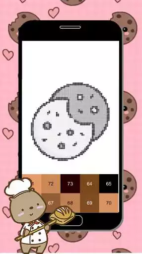 Play pixel art - cookies game color by number for kids as an online game pixel art - cookies game color by number for kids with UptoPlay