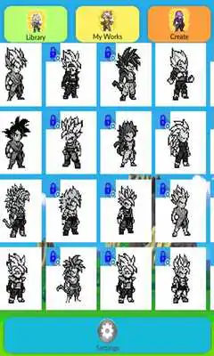 Play Pixel-Art DBZ Paint By Number Bakugan