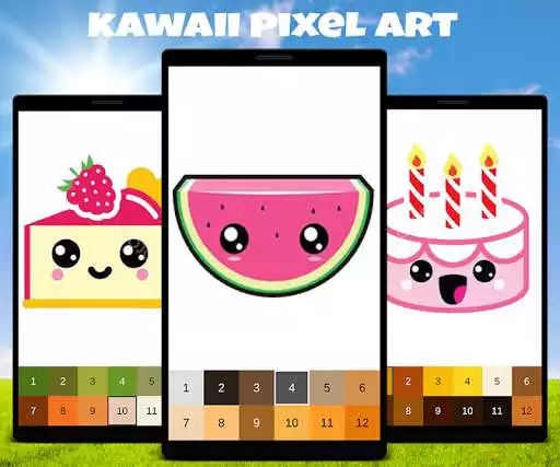 Play Pixel Art Kawaii Comic Color by Number as an online game Pixel Art Kawaii Comic Color by Number with UptoPlay