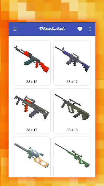 Play Pixel art: weapons  and enjoy Pixel art: weapons with UptoPlay