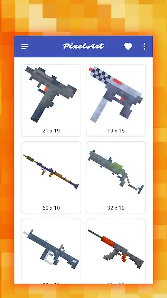Play Pixel art: weapons as an online game Pixel art: weapons with UptoPlay