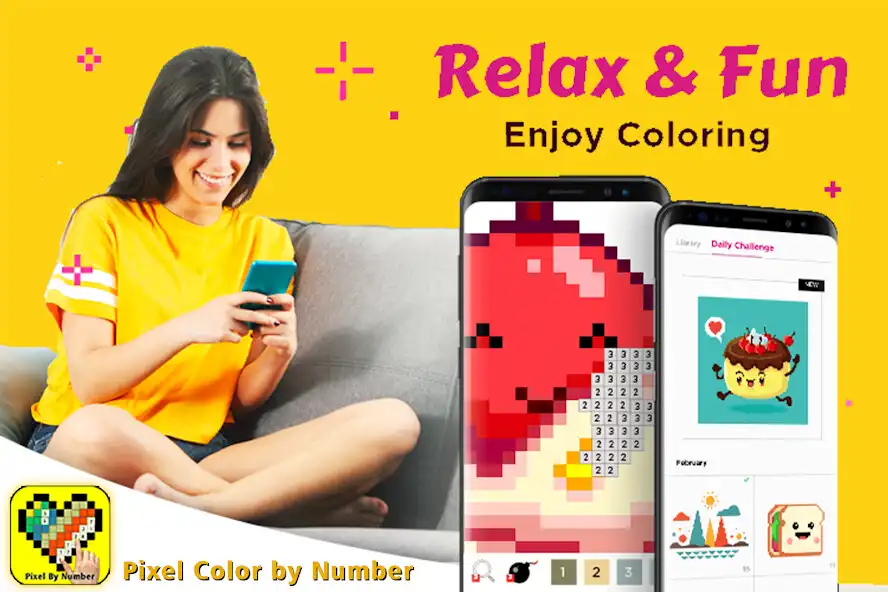 Play Pixel Color by Number App  and enjoy Pixel Color by Number App with UptoPlay