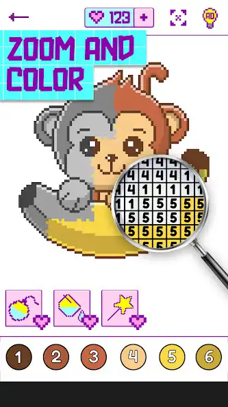 Play Pixel Coloring Book by number as an online game Pixel Coloring Book by number with UptoPlay