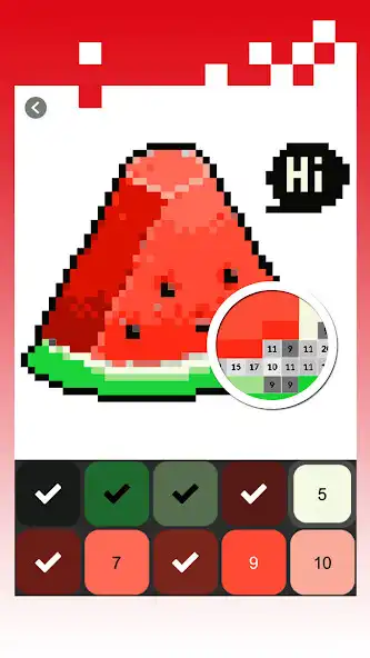 Play Pixel coloring color by number  and enjoy Pixel coloring color by number with UptoPlay