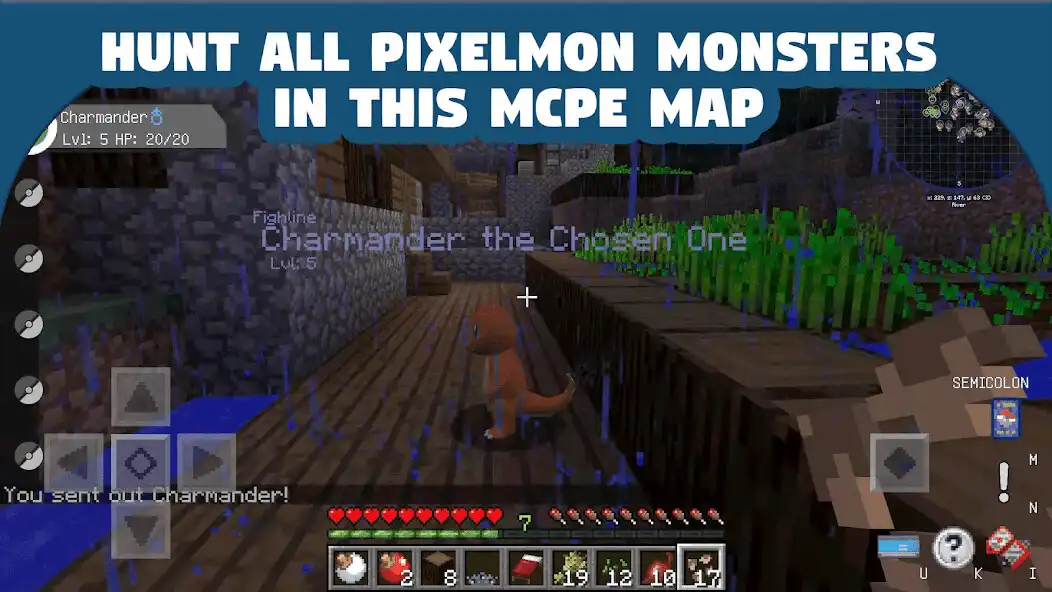 Play Pixelmon mod battle for MCPE  and enjoy Pixelmon mod battle for MCPE with UptoPlay