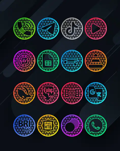 Play Pixel Net - Neon Icon Pack  and enjoy Pixel Net - Neon Icon Pack with UptoPlay