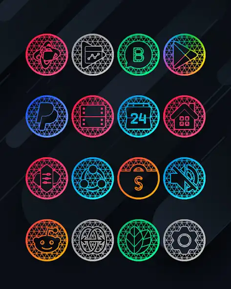 Play Pixel Net - Neon Icon Pack as an online game Pixel Net - Neon Icon Pack with UptoPlay