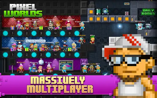 Play Pixel Worlds: MMO Sandbox as an online game Pixel Worlds: MMO Sandbox with UptoPlay