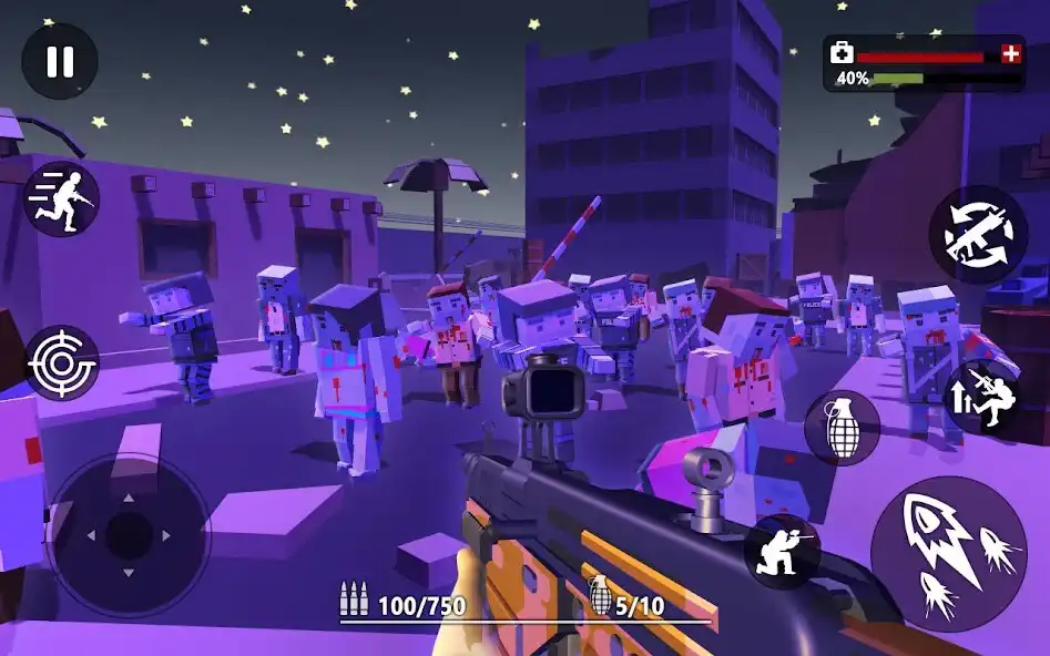 Play Pixel Zombie War :  Survival Shoot as an online game Pixel Zombie War :  Survival Shoot with UptoPlay