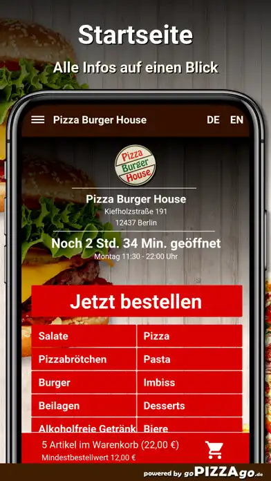 Play Pizza Burger House Berlin as an online game Pizza Burger House Berlin with UptoPlay
