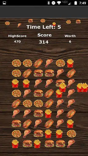 Play Pizza Burger Match 3 Game as an online game Pizza Burger Match 3 Game with UptoPlay