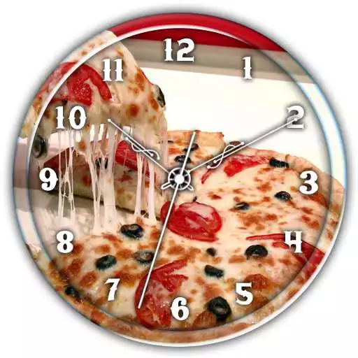Free play online Pizza Clock Live Wallpaper APK