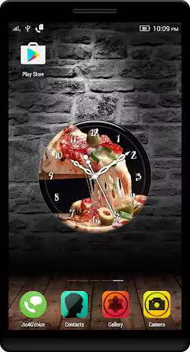 Play Pizza Clock Live Wallpaper