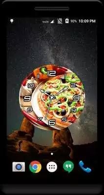 Play Pizza Clock Live Wallpaper