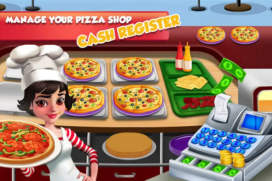 Play Pizza Maker Restaurant Cash Register: Cooking Game as an online game Pizza Maker Restaurant Cash Register: Cooking Game with UptoPlay