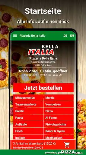 Play Pizzeria Bella Italia Schwabach as an online game Pizzeria Bella Italia Schwabach with UptoPlay