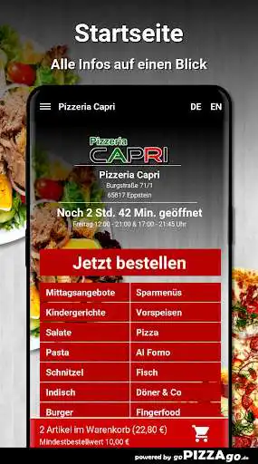 Play Pizzeria Capri Eppstein as an online game Pizzeria Capri Eppstein with UptoPlay