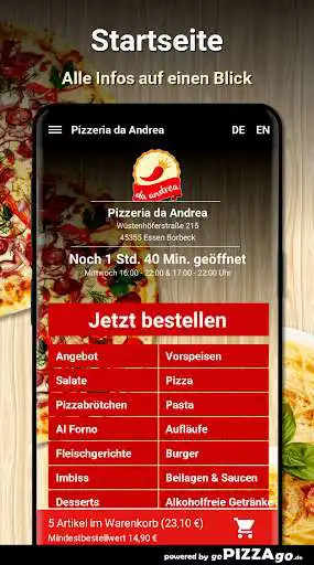 Play Pizzeria da Andrea Essen Borbeck as an online game Pizzeria da Andrea Essen Borbeck with UptoPlay