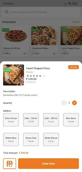 Play Pizzola - Order Food Online as an online game Pizzola - Order Food Online with UptoPlay