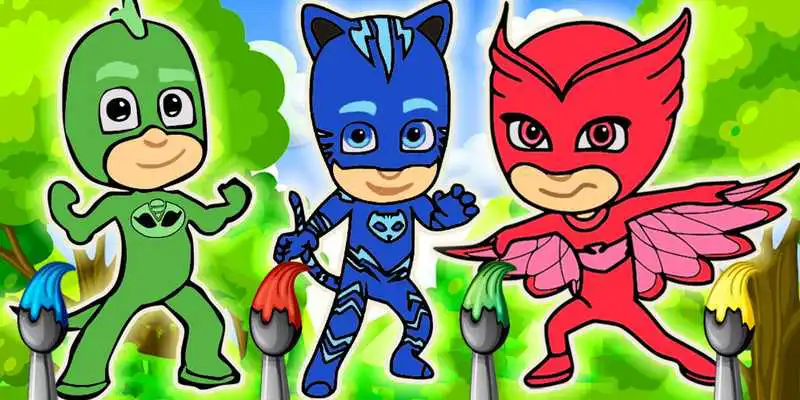 Play PJ Masks Coloring book - Coloring PJ Masks