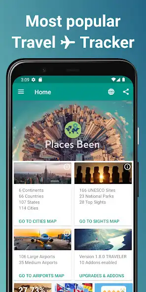 Play Places Been - Travel Tracker  and enjoy Places Been - Travel Tracker with UptoPlay