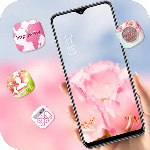Play Plant bright sunny pink flower blossom theme APK