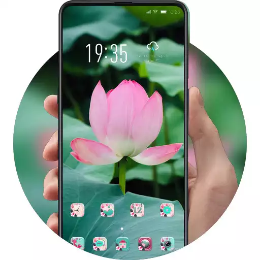 Play Plant lotus charming pink flower with leaves theme APK Play Plant lotus charming pink flower with leaves theme APK