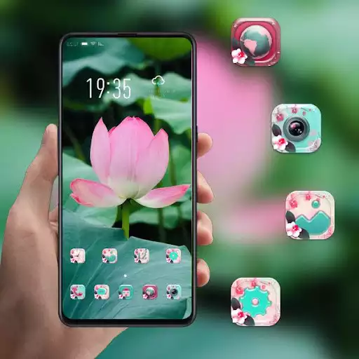 Play Plant lotus charming pink flower with leaves theme  and enjoy Plant lotus charming pink flower with leaves theme with UptoPlay