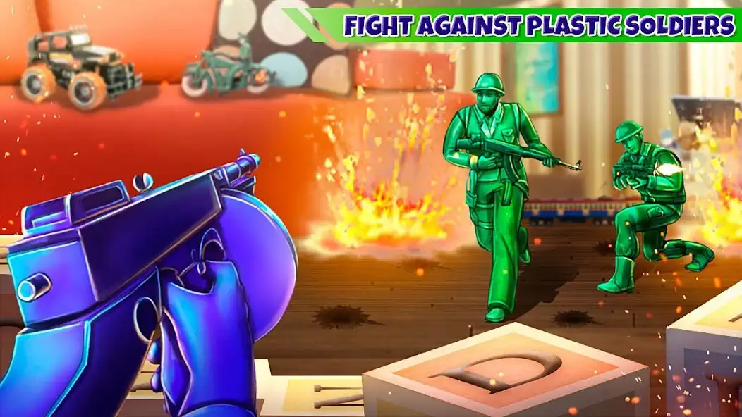 Play Plastic Soldiers War - Military Toys Attack as an online game Plastic Soldiers War - Military Toys Attack with UptoPlay