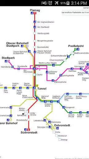 Play Plauen Tram Map