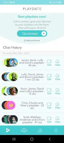 Play PlayDate: secure chat for kids  and enjoy PlayDate: secure chat for kids with UptoPlay