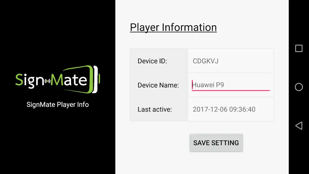 Play Player Setting - For SignMates player  and enjoy Player Setting - For SignMates player with UptoPlay
