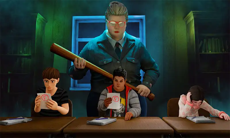 Play Play Evil Teacher Scary Game as an online game Play Evil Teacher Scary Game with UptoPlay